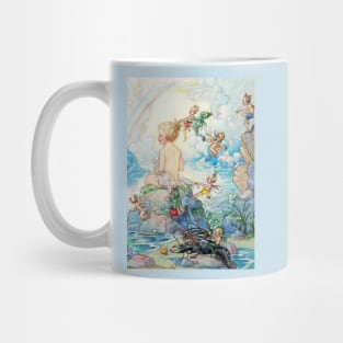 Fairies Playing Games With A Little Girl - Harold Gaze Mug